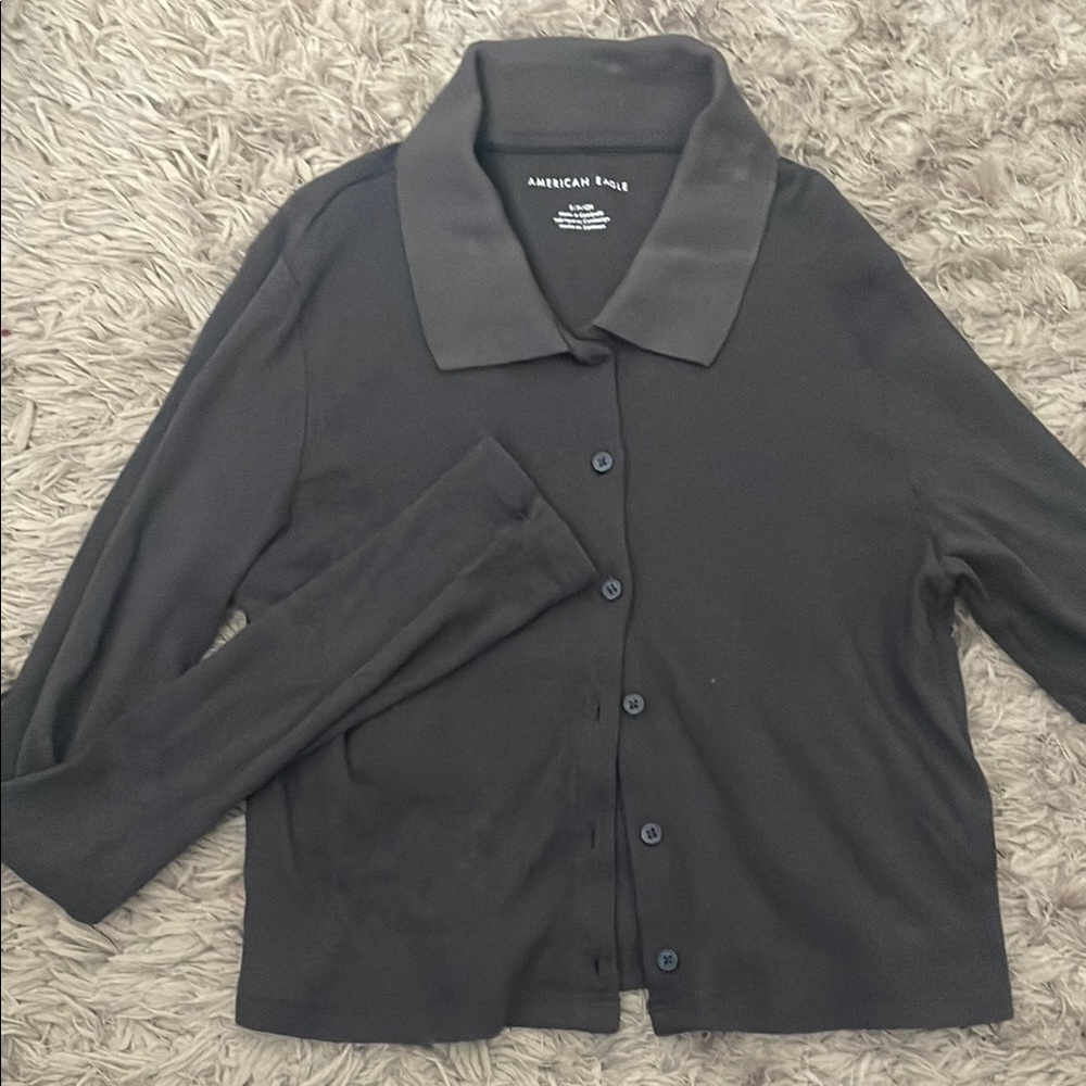 American Eagle Outfitters Black Long Sleeve Tee